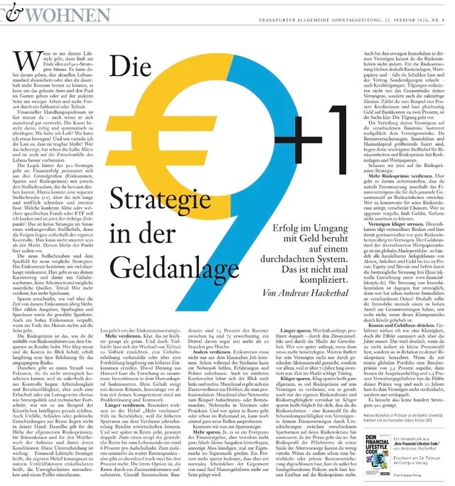 Gastbeitrag in der F.A.S.: Die 9+1 Strategie in der Geldanlage